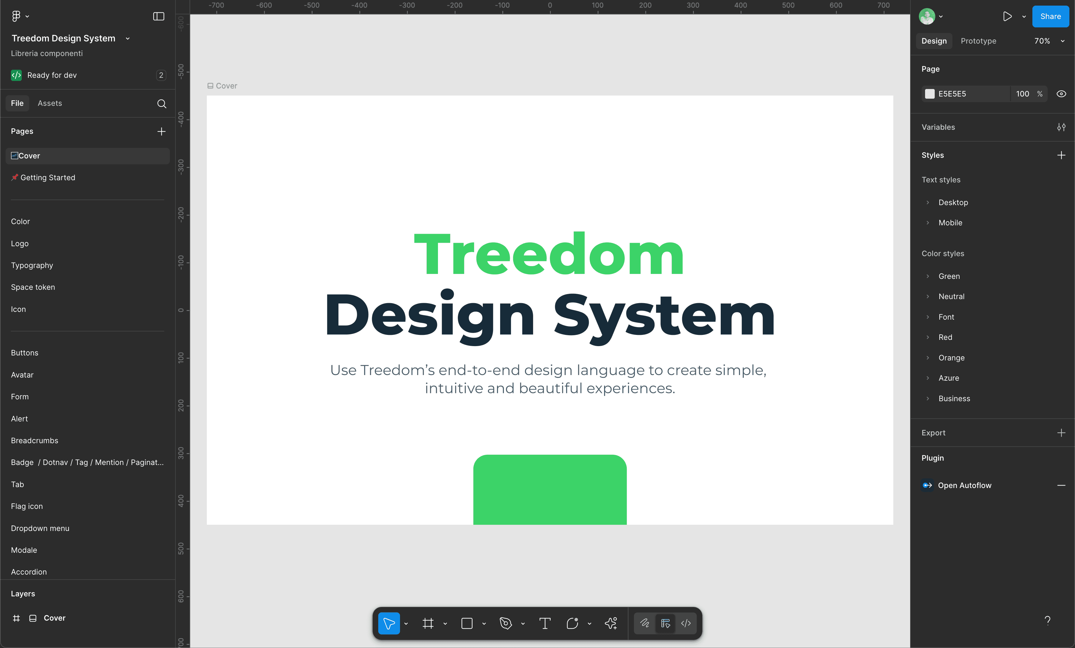 Living documentation showing Storybook stories synced with Figma specs